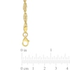 Ladies' 3.7mm Singapore Chain Bracelet in Sterling Silver with Gold-Tone Flash Plate - 7.5"