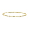 Thumbnail Image 0 of Ladies' 3.0mm Figaro Chain Bracelet in Sterling Silver with Gold-Tone Flash Plate - 7.5"