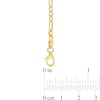 Ladies' 3.0mm Figaro Chain Bracelet in Sterling Silver with Gold-Tone Flash Plate - 7.5"