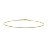 Ladies' 1.0mm Bead Chain Bracelet in Sterling Silver with Gold-Tone Flash Plate - 7.5"