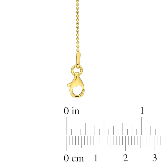 Ladies' 1.0mm Bead Chain Bracelet in Sterling Silver with Gold-Tone Flash Plate - 7.5"