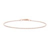Thumbnail Image 0 of Ladies' 1.0mm Bead Chain Bracelet in Sterling Silver with Rose-Tone Flash Plate - 7.5"
