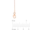 Thumbnail Image 2 of Ladies' 1.0mm Bead Chain Bracelet in Sterling Silver with Rose-Tone Flash Plate - 7.5"