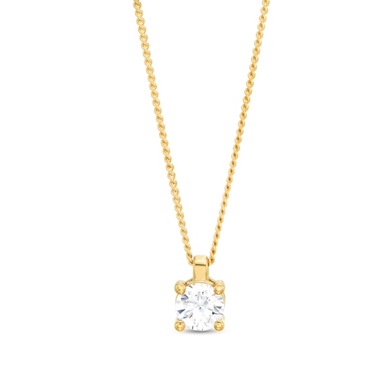 CT. Diamond Solitaire Pendant in 14K Gold (J/I3) – 19