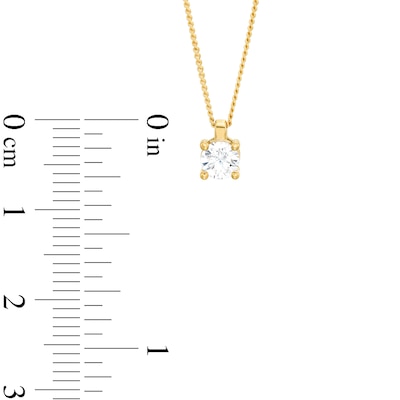 CT. Diamond Solitaire Pendant in 14K Gold (J/I3) – 19