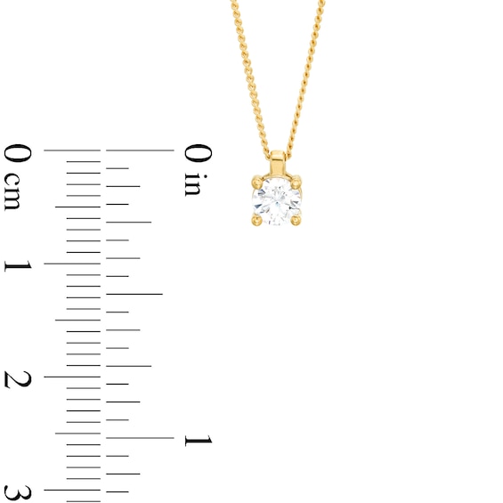 CT. Diamond Solitaire Pendant in 14K Gold (J/I3) – 19