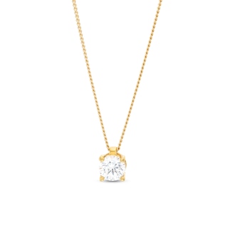 CT. Certified Diamond Solitaire Pendant in 14K Gold (J/I3) – 19