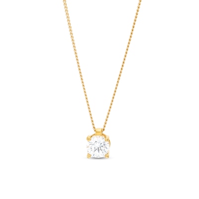 CT. Certified Diamond Solitaire Pendant in 14K Gold (J/I3) – 19