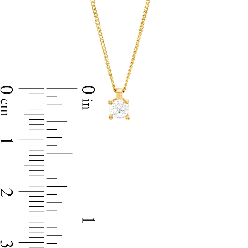 0.20 CT. Diamond Solitaire Pendant in 14K Gold (J/I3) – 19"