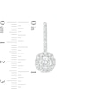 2.00 CT. T.W. Certified Lab-Created Diamond Frame Drop Earrings in 14K White Gold (F/SI2)