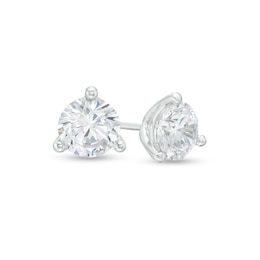 2.00 CT. T.W. Certified Canadian Diamond Solitaire Stud Earrings in 14K White Gold (I/I2)