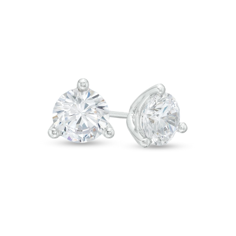 Main Image 1 of 2.00 CT. T.W. Certified Canadian Diamond Solitaire Stud Earrings in 14K White Gold (I/I2)