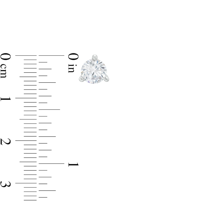 Main Image 3 of 2.00 CT. T.W. Certified Canadian Diamond Solitaire Stud Earrings in 14K White Gold (I/I2)