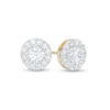 Thumbnail Image 1 of Trouvaille Collection 1.00 CT. T.W. DeBeers®-Graded Diamond Frame Stud Earrings in 14K Gold (F/I1)