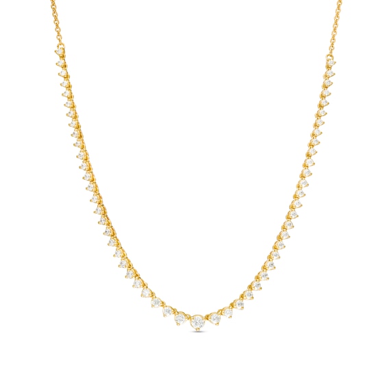 0.95 CT. T.W. Diamond Graduated Necklace in 10K Gold – 17"