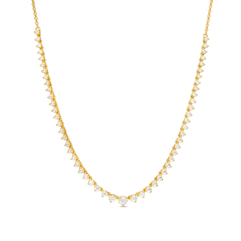 0.95 CT. T.W. Diamond Graduated Necklace in 10K Gold – 17"|Peoples Jewellers