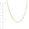 Thumbnail Image 2 of 0.95 CT. T.W. Diamond Graduated Necklace in 10K Gold – 17"