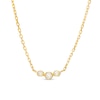 Thumbnail Image 0 of Diamond Accent Dainty Three Stone Necklace in 10K Gold – 16.25"