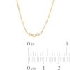 Diamond Accent Dainty Three Stone Necklace in 10K Gold – 16.25"