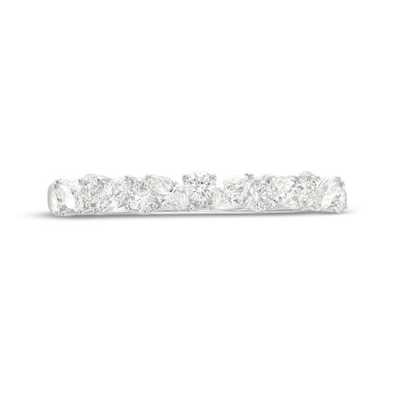 Monique Lhuillier Bliss 0.45 CT. T.W. Marquise and Round Diamond Anniversary Band in 18K White Gold