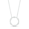 Thumbnail Image 0 of 0.50 CT. T.W. Diamond Circle Outline Necklace in 10K White Gold