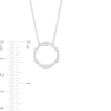 Thumbnail Image 2 of 0.50 CT. T.W. Diamond Circle Outline Necklace in 10K White Gold