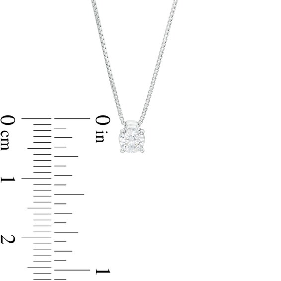 0.33 CT. Certified Lab-Created Diamond Solitaire Pendant in 14K White Gold (F/SI2)