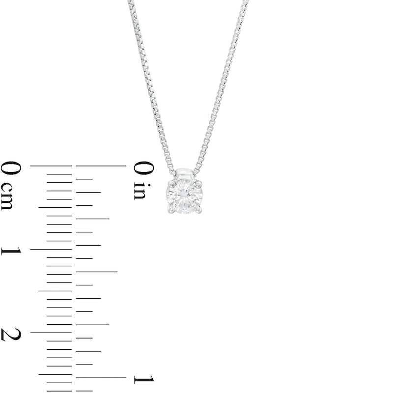 0.33 CT. Certified Lab-Created Diamond Solitaire Pendant in 14K White Gold (F/SI2)