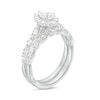 Thumbnail Image 2 of Monique Lhuillier Bliss 1.18 CT. T.W. Pear-Shaped Diamond Frame Vintage-Style Bridal Set in 18K White Gold