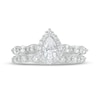 Thumbnail Image 3 of Monique Lhuillier Bliss 1.18 CT. T.W. Pear-Shaped Diamond Frame Vintage-Style Bridal Set in 18K White Gold