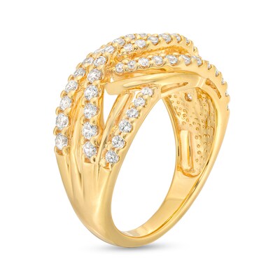 1.00 CT. T.W. Certified Lab-Created Diamond Multi-Row Bypass Ring in 14K Gold (F/SI2)