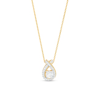 0.50 CT. T.W. Certified Lab-Created Diamond Teardrop Twist Pendant in 14K Gold (F/SI2)