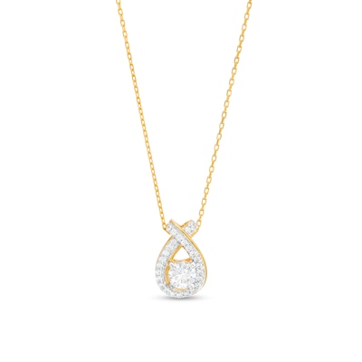 0.50 CT. T.W. Certified Lab-Created Diamond Teardrop Twist Pendant in 14K Gold (F/SI2)