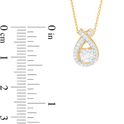 0.50 CT. T.W. Certified Lab-Created Diamond Teardrop Twist Pendant in 14K Gold (F/SI2)