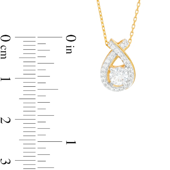 0.50 CT. T.W. Certified Lab-Created Diamond Teardrop Twist Pendant in 14K Gold (F/SI2)