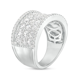 2.00 CT. T.W. Certified Lab-Created Multi-Diamond Anniversary Band in 14K White Gold (F/SI2)