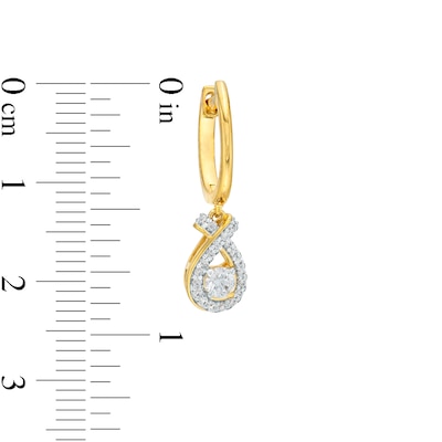 0.49 CT. T.W. Certified Lab-Created Diamond Teardrop Twist Drop Earrings in 14K Gold (F/SI2)