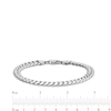 Men's 7.2mm Diamond-Cut Cuban Curb Chain Bracelet in Solid Sterling Silver  - 8.5"