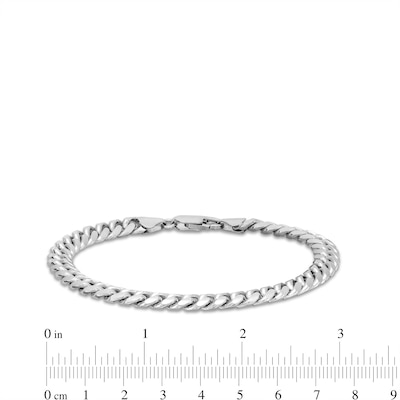 Men's 7.2mm Diamond-Cut Cuban Curb Chain Bracelet in Solid Sterling Silver  - 8.5"