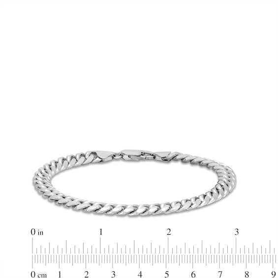 Men's 7.2mm Diamond-Cut Cuban Curb Chain Bracelet in Solid Sterling Silver  - 8.5"