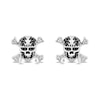 Thumbnail Image 0 of Disney Treasures Pirates of the Caribbean 0.145 CT. T.W. Black and White Diamond Skull Stud Earrings in Sterling Silver