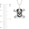 Thumbnail Image 1 of Disney Treasures Pirates of the Caribbean 0.145 CT. T.W. Black and White Diamond Skull Pendant in Sterling Silver – 20"