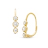 0.45 CT. T.W. Diamond Three Stone Drop Earrings in 10K Gold