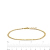 Thumbnail Image 3 of 3.0mm Figaro Chain Anklet in Solid 10K Gold - 10&quot;