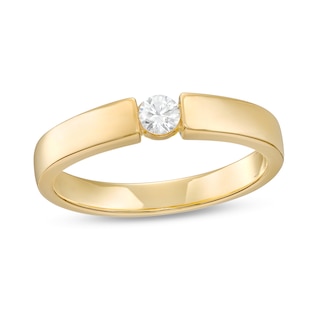 Men's 0.23 CT. Diamond Solitaire Wedding Band in 10K Gold