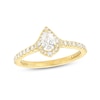Thumbnail Image 0 of Celebration Infinite™ Canadian Certified Pear-Shaped Centre Diamond 0.69 CT. T.W. Frame Engagement Ring in 14K Gold