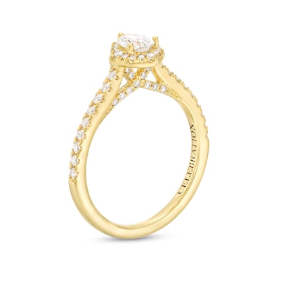 Celebration Infinite™ Canadian Certified Pear-Shaped Centre Diamond 0.69 CT. T.W. Frame Engagement Ring in 14K Gold