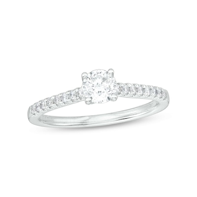 Celebration Infinite™ Canadian Certified Centre Diamond CT. T.W. Engagement Ring in 14K White Gold (I/SI2