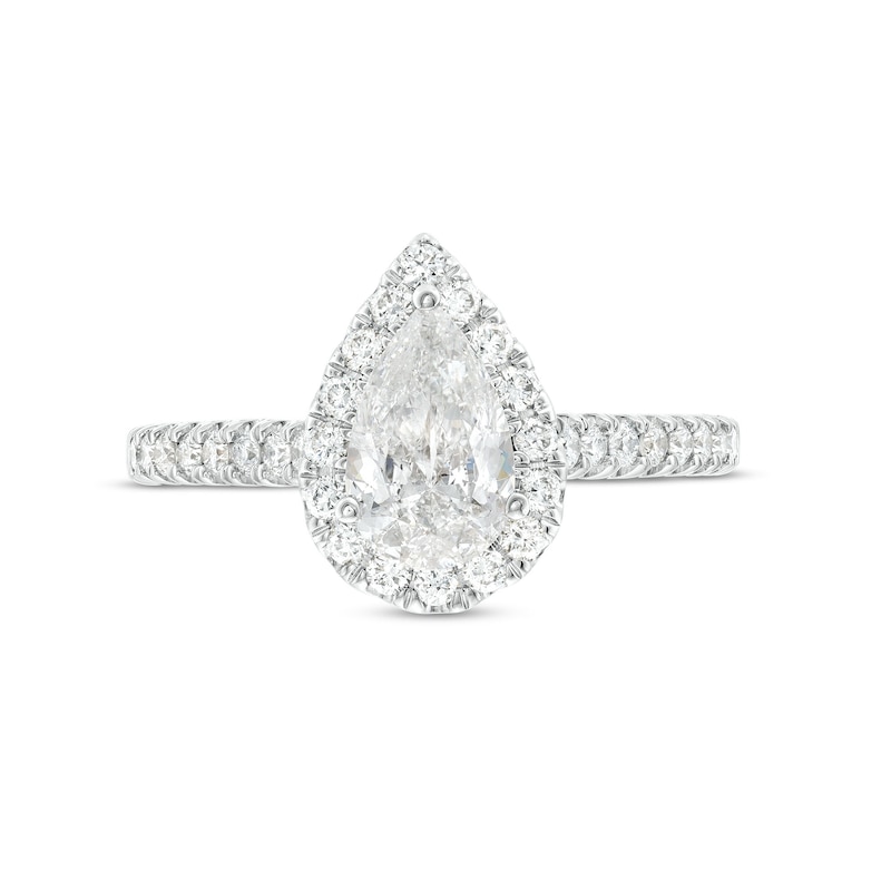 Celebration Infinite™ Canadian Certified Pear-Shaped Centre Diamond 1.45 CT. T.W. Engagement Ring in 14K White Gold|Peoples Jewellers