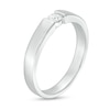 Thumbnail Image 3 of Men's 0.23 CT. Diamond Solitaire Wedding Band in 10K White Gold